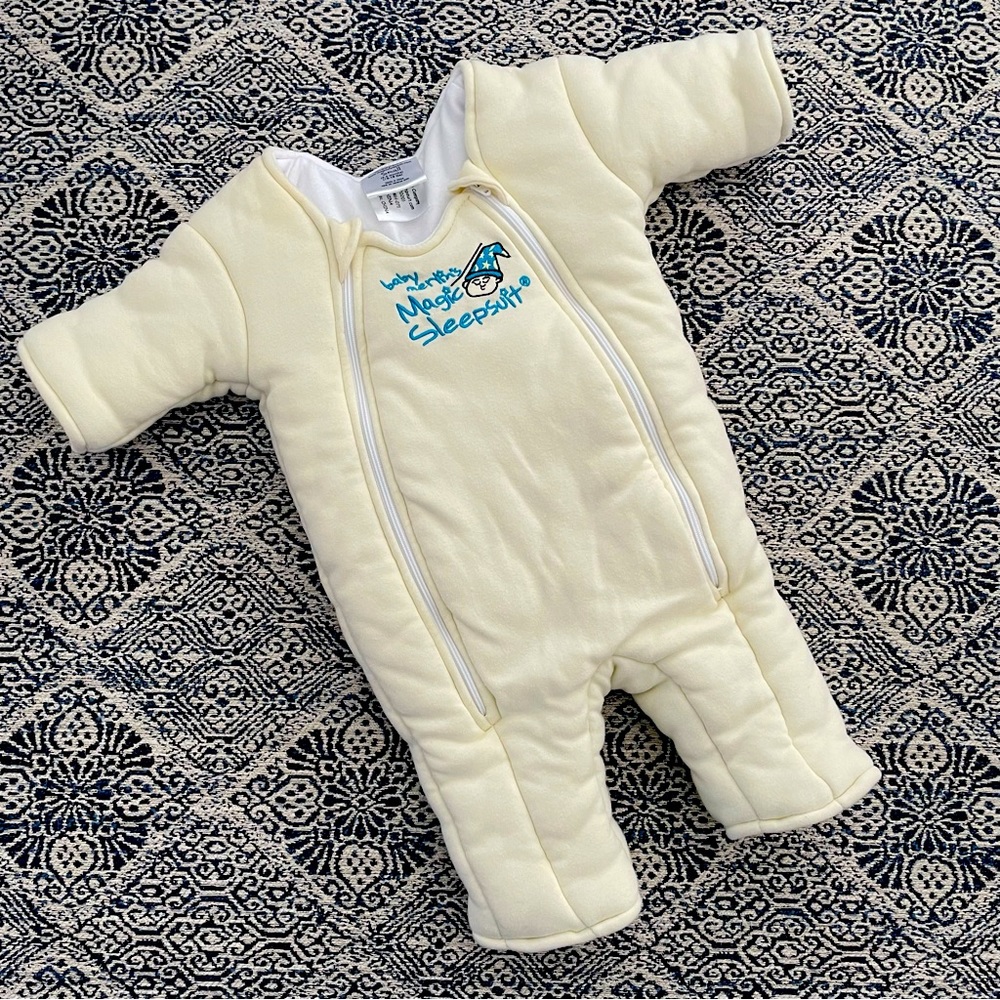 Baby Merlin's Magic Sleepsuit Yellow Microfleece